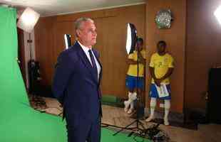 Seleo Brasileira posou para o media day da Fifa; imagens sero utilizadas na transmisso da Copa do Mundo 