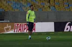 Fotos do treino do Cruzeiro no Maracan antes de jogo de ida da final da Copa do Brasil