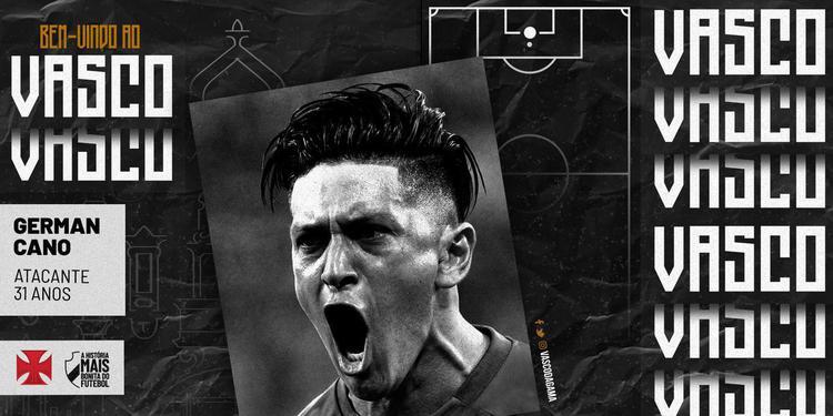 O Vasco anunciou a contratação do atacante Germán Cano, que estava no Independiente Medellín