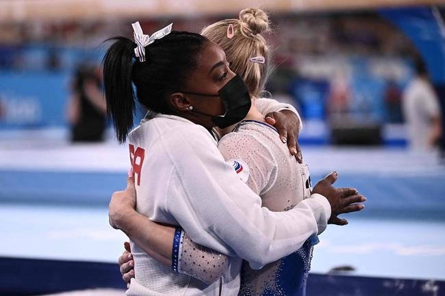 Fotos de Simone Biles durante os Jogos de Tquio