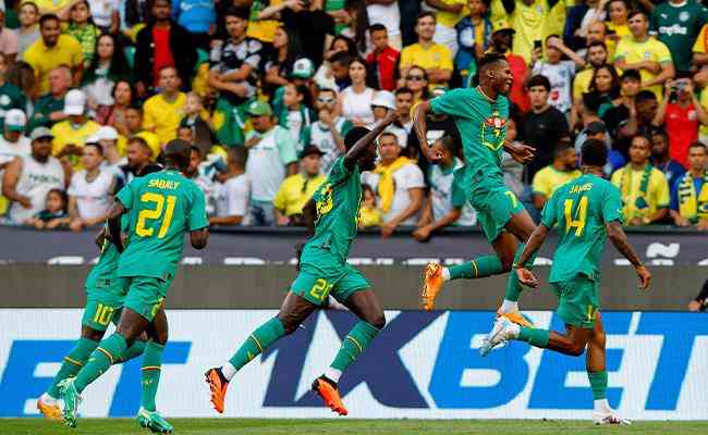 Senegal venceu o Brasil por 3 a 2 no Estdio Jos Alvalade, em Lisboa (POR)