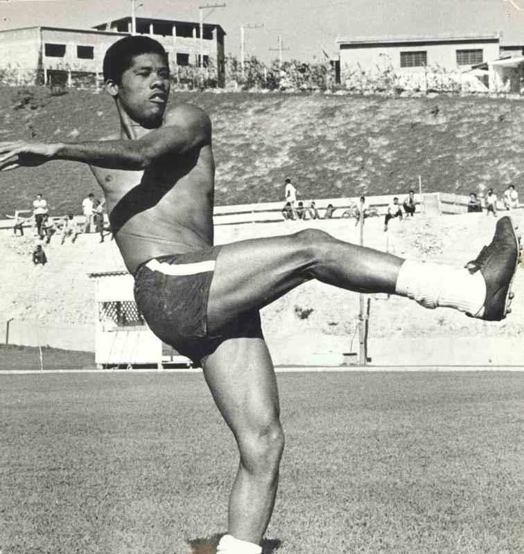 Dario em treino do Atltico na Vila Olmpica em 1971, ano do ttulo brasileiro