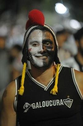 Torcida do Atltico no pr-jogo do duelo com o Defensor, no Independncia, pela Copa Libertadores