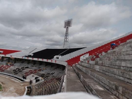 Anel superior do Arruda já está sendo pintado