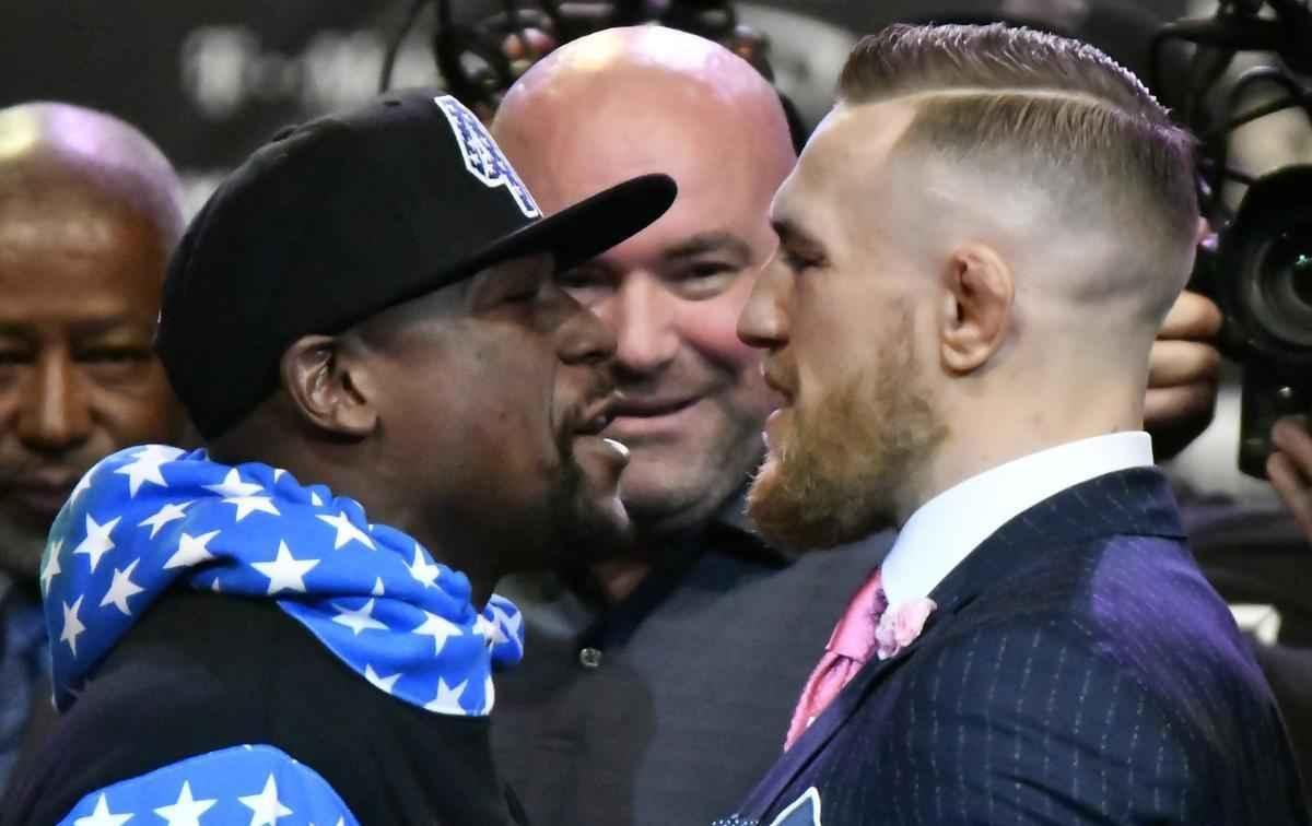Imagens da abertura da turn com Mayweather e McGregor, em Los Angeles