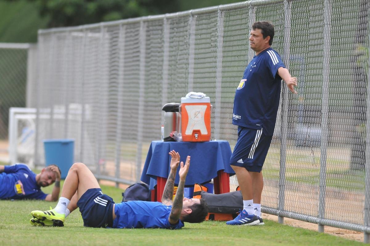 Fotos do terceiro treino do Cruzeiro na Toca da Raposa II (crdito: Alexandre Guzanshe/EM D.A Press)