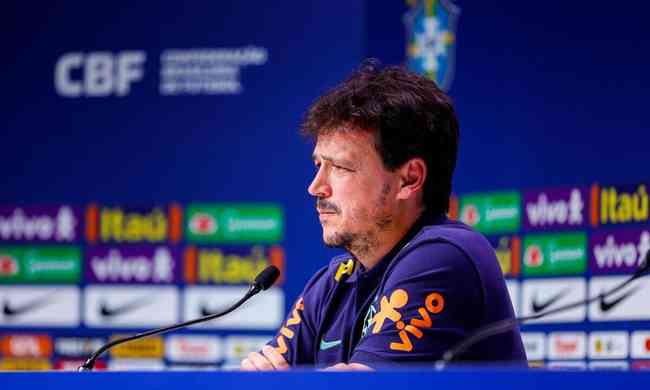 Novo técnico da seleção, Fernando Diniz teve apresentação marcada por dúvidas sobre Carlo Ancelotti
