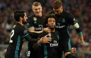 Marcelo, lateral do Real Madrid, empatou a partida pelo clube merengue