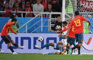 Veja imagens dos jogo entre Espanha e Marrocos pelo Grupo B da Copa do Mundo