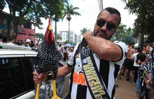 Torcida do Atlético chegou animada ao Mineirão para o jogo da taça, contra o RB Bragantino. Dia de festejar com o time o título do Campeonato Brasileiro de 2021