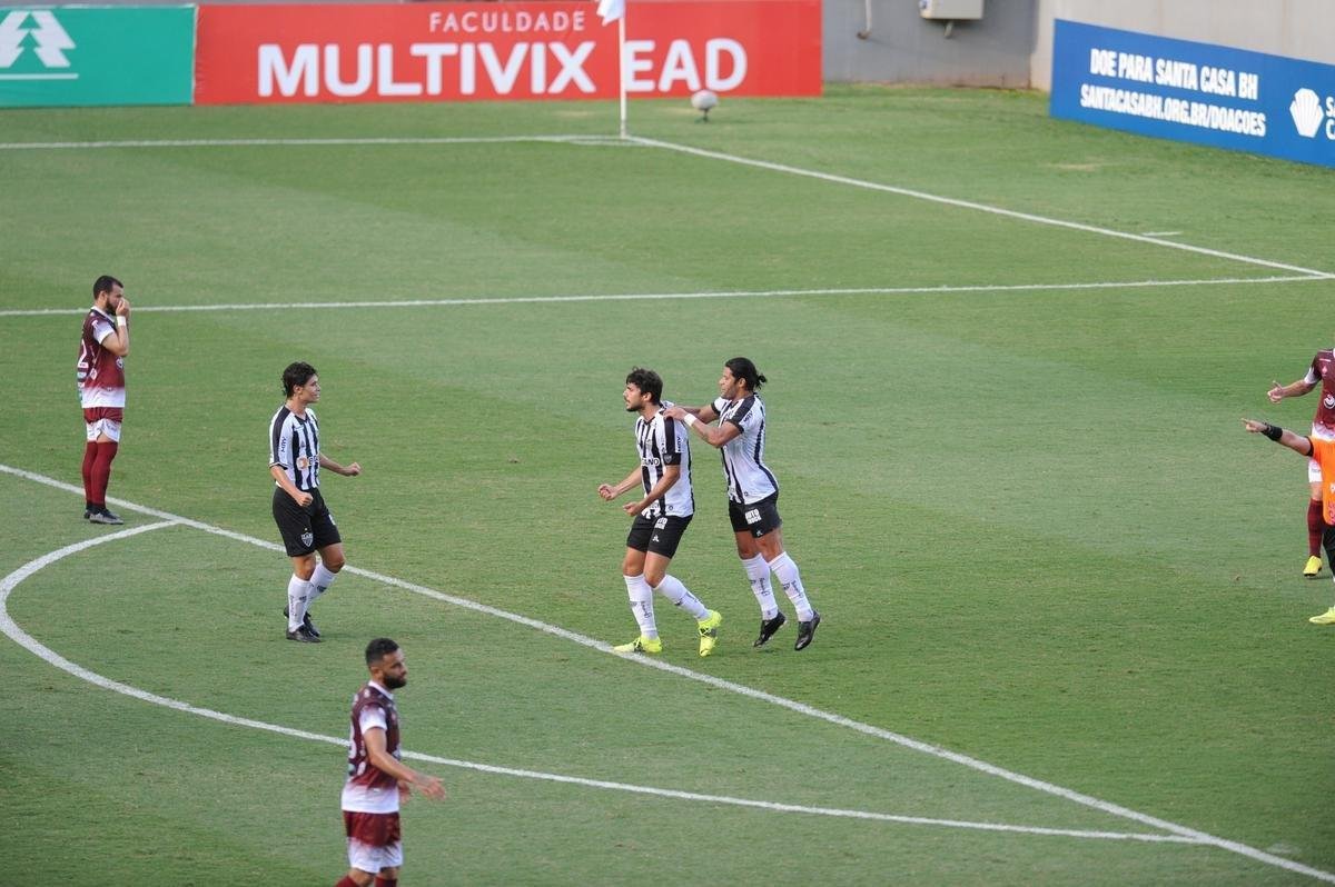 Fotos da vitria do Atltico sobre o Patrocinense, por 3 a 1, no Independncia, em Belo Horizonte, pela quarta rodada do Campeonato Mineiro. Mando foi do clube do interior, que no pde realizar a partida em Patrocnio devido ao elevado nmero de casos de COVID-19 na cidade.