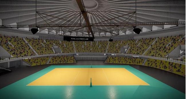 Alm de seguir como complexo esportivo, a rea do ginsio abrigar um restaurante com vista panormica, um shopping e um hotel