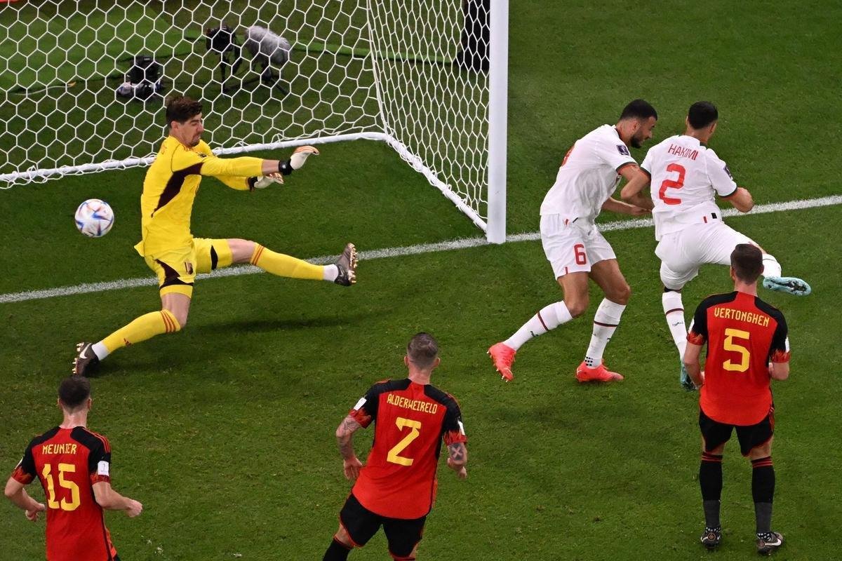 Blgica e Marrocos se enfrentaram no Estdio Al-Thumama