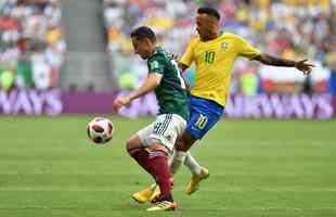 Imagens da partida entre Brasil e Mxico