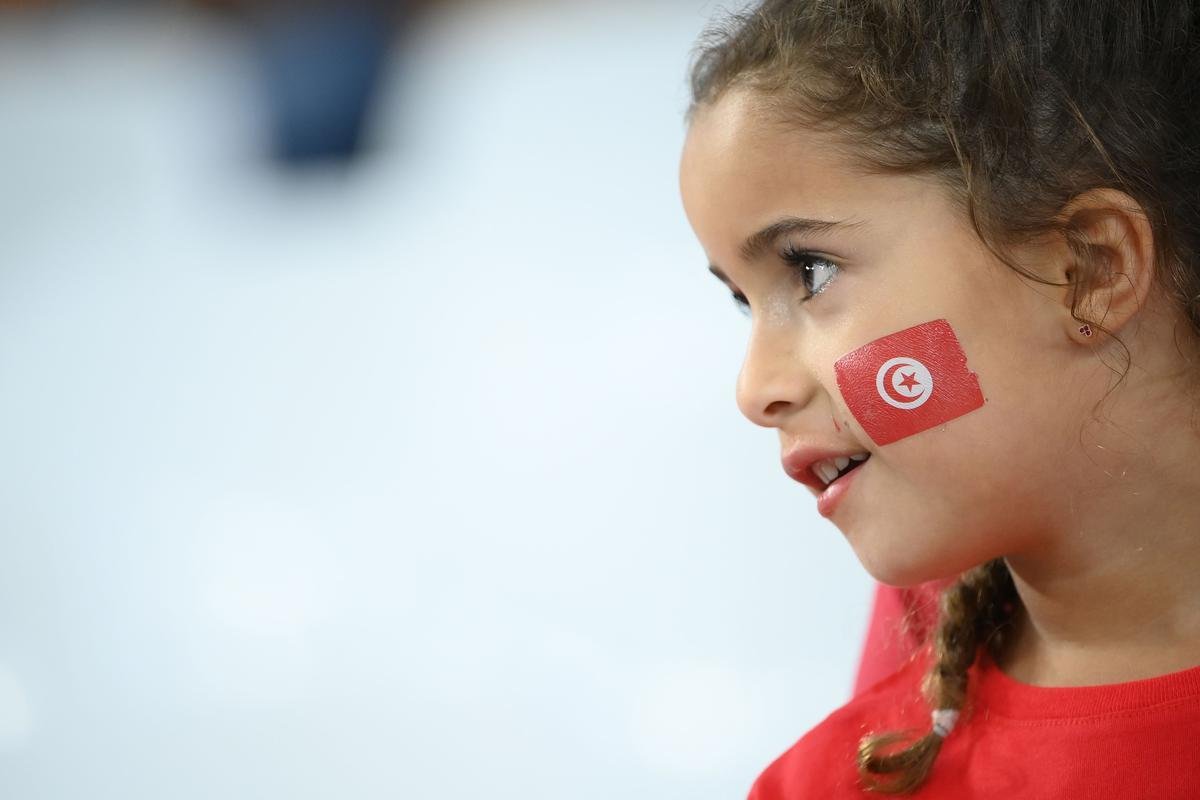 Torcedores de Tunsia e Frana na partida pelo Grupo D da Copa do Mundo do Catar