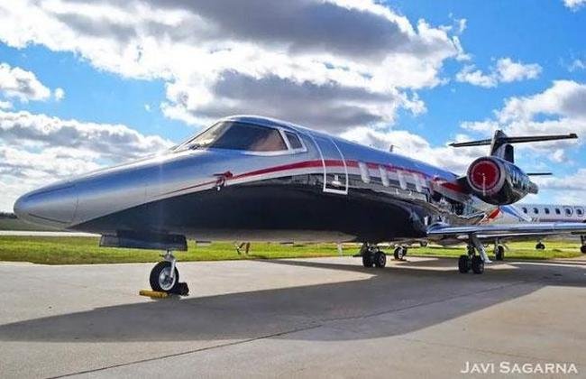 Jato Learjet 60XR que transportou Zrate de Buenos Aires a BH