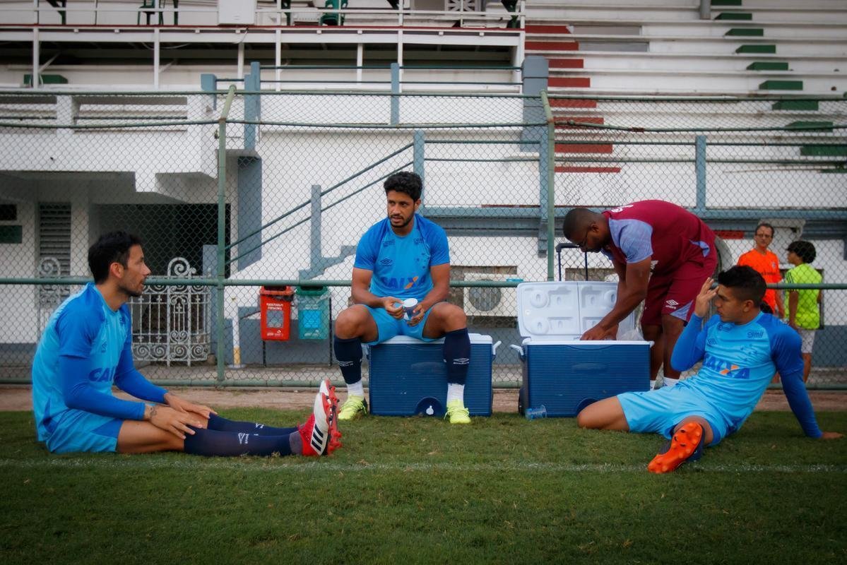 Cruzeiro treinou nesta tera-feira no Estdio das Laranjeiras e fechou preparao para jogo contra o Vasco, pela quinta rodada do Grupo 5 da Copa Libertadores. Partida ser s 21h45 desta quarta, em So Janurio, no Rio de Janeiro (Vinnicius Silva/Cruzeiro E.C)