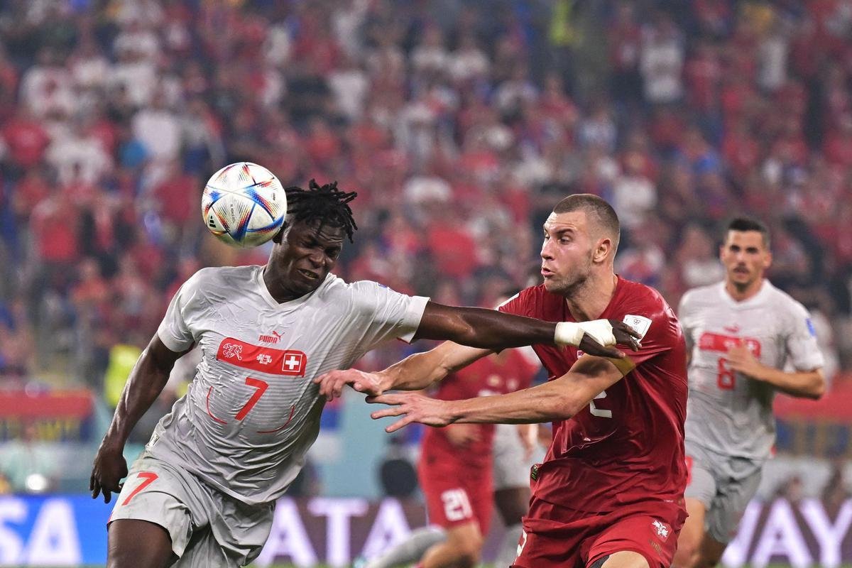 Srvia e Sua se enfrentaram pela 3 rodada do Grupo G da Copa do Mundo do Catar, no estdio 974, em Doha