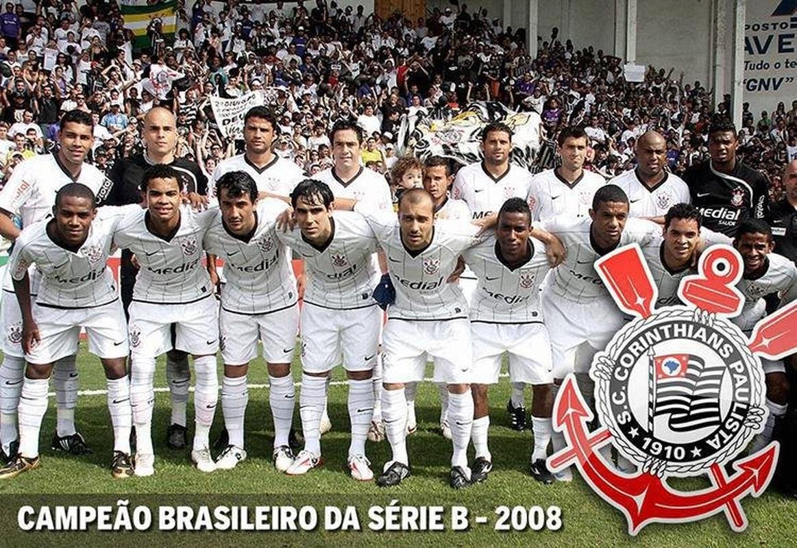 Corinthians foi campeo da nica Srie B que participou, em 2008