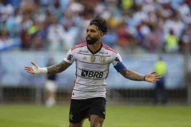Gabriel Barbosa marcou o segundo gol do Flamengo na partida contra o Bahia, pela sexta rodada do Brasileiro
