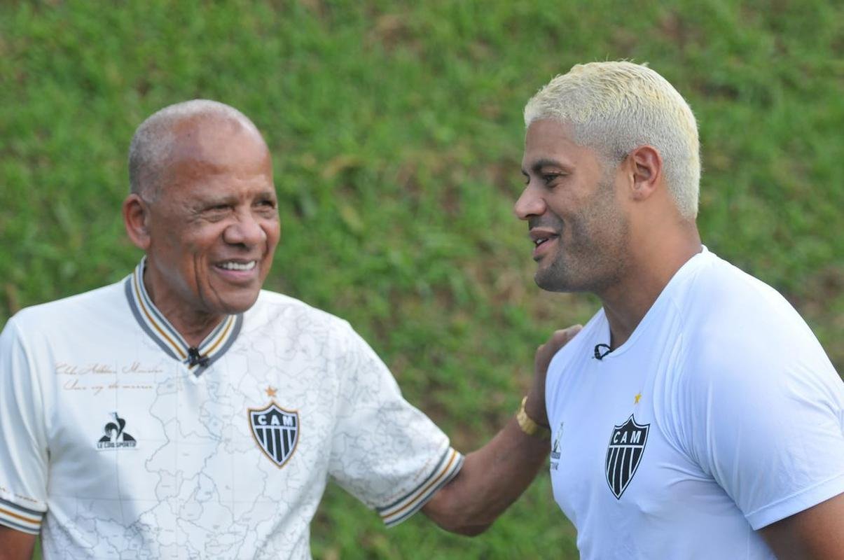 Encontro dos campees brasileiros pelo Atletico, Dad Maravilha e Hulk, na Cidade do Galo. 