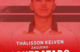 O CRB anunciou a contratao do zagueiro Thalisson Kelven, que estava no Coritiba