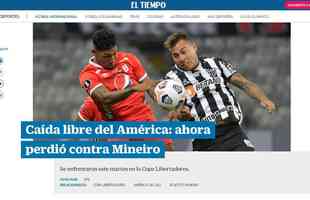 El Tiempo diz que o Amrica est em queda livre. Time colombiano perdeu para Cerro e Atltico na Copa Libertadores e foi batido pelo Millonarios no primeiro jogo do mata-mata do Campeonato Colombiano