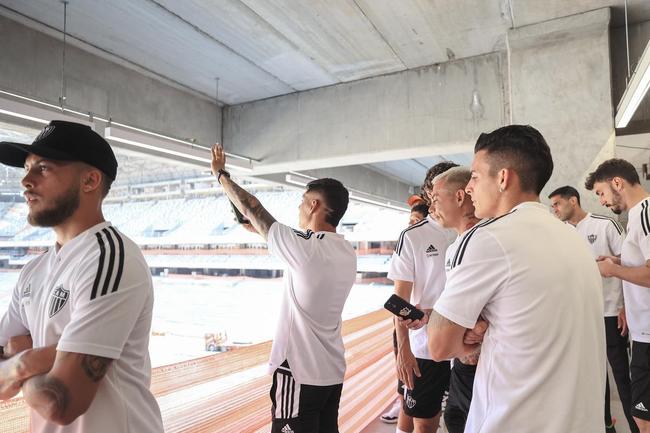 Na manh deste sbado (24/9), jogadores, comisso tcnica e diretoria do Atltico visitaram as obras da Arena MRV, futura casa do Galo.