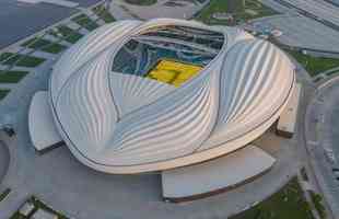 Estdio Al Janoub: arena com capacidade para 40 mil torcedores fica em Al Wakrah, ao sul da capital Doha, e tem design inspirado na tradio martima do municpio
