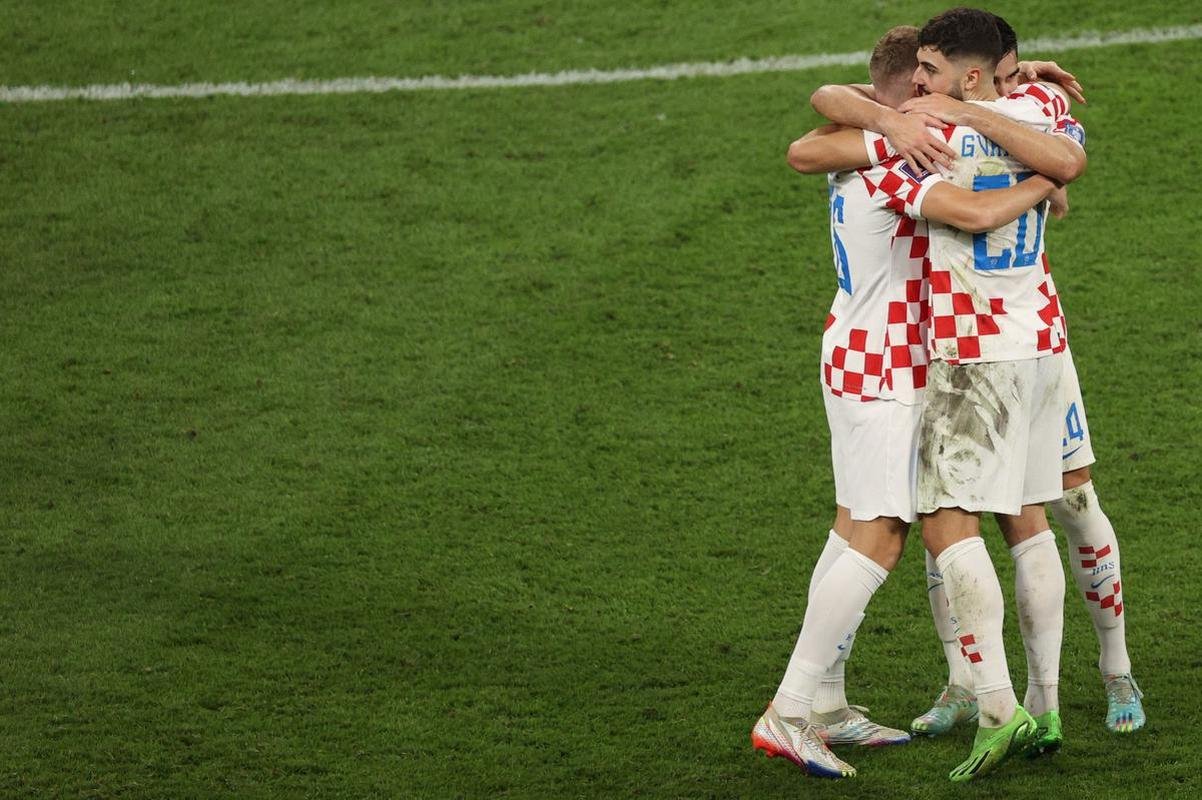 Festa e premiao da Crocia por terceiro lugar na Copa do Mundo de 2022, no Catar. Croatas venceram o Marrocos por 2 a 1, neste sbado (17) e conseguiram mais um feito histrico em Mundiais.