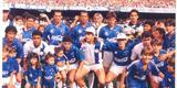 Time do Cruzeiro que foi campeo da Supercopa e campeo mineiro de 92. Em p: Paulo Roberto, Nonato, Clio Lcio, Luizinho, Douglas e Paulo Csar. Agachados: Betinho, Boiadeiro, Luiz Fernando, Renato Gacho e Roberto Gacho.