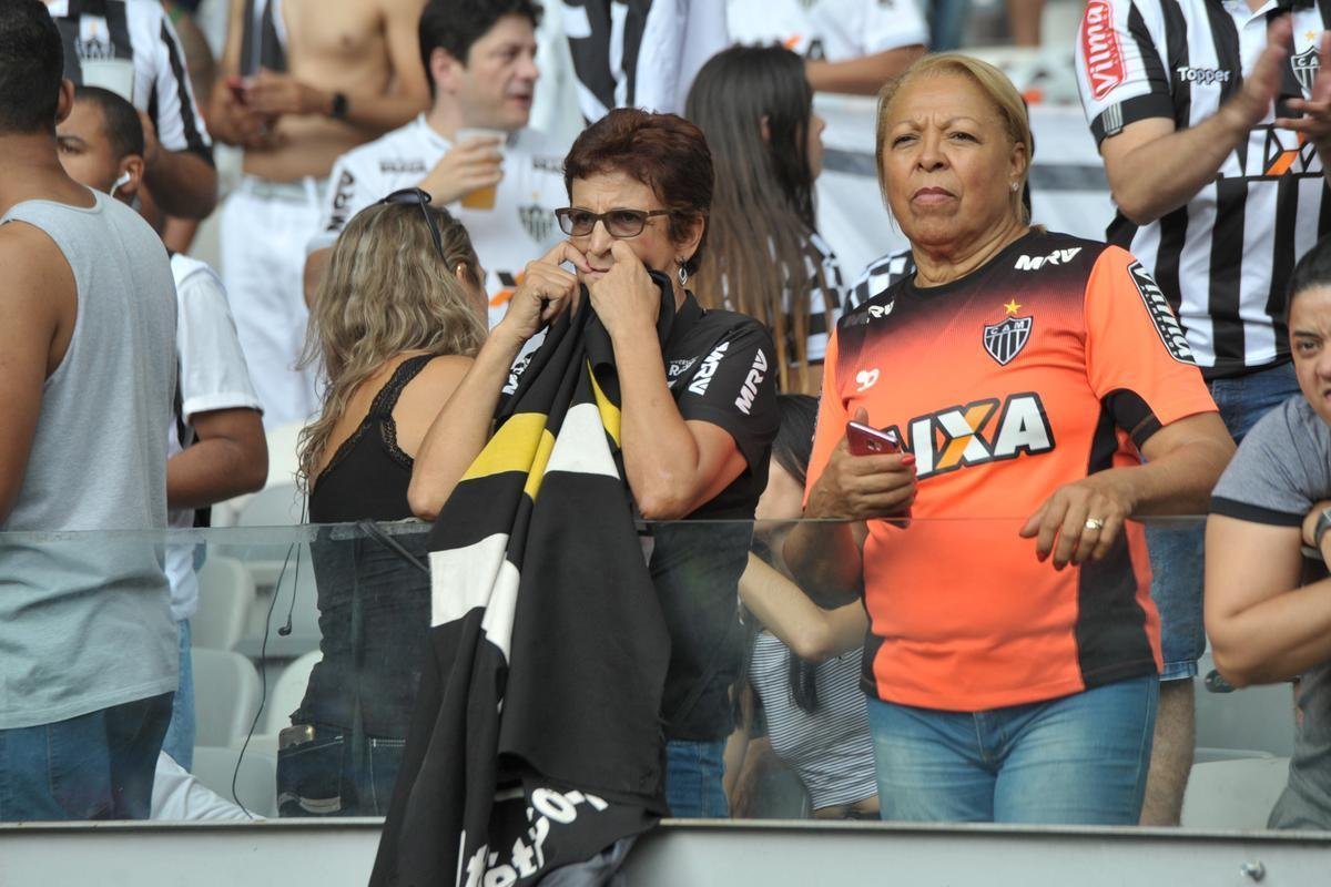 Fotos da torcida do Atltico na primeira final do Mineiro, contra o Cruzeiro, no Mineiro