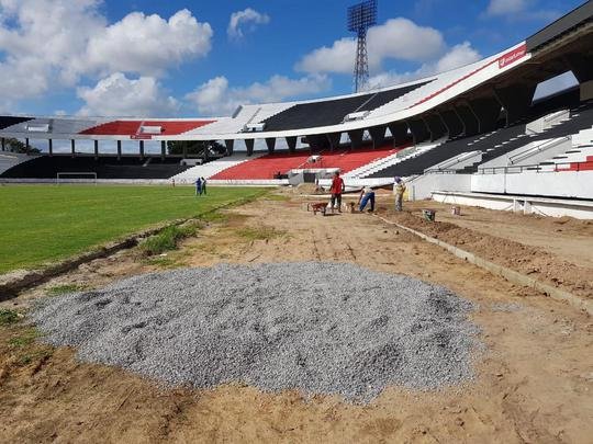 Estreia do Arruda na temporada 2020 acontece no sbado, s 19h, em um jogo do Santa Cruz pelo Campeonato Pernambucano, contra o Petrolina. Equipe corre contra o tempo para finalizar pintura e obra a tempo do jogo.