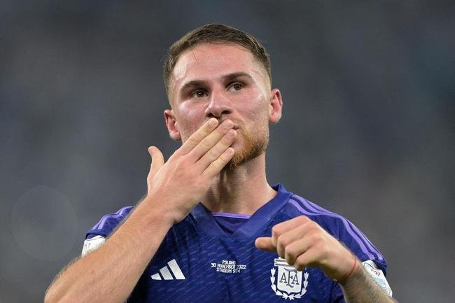 Alexis Mac Allister marcou o primeiro gol da Argentina sobre a Polnia no Estdio 974, em duelo pelo Grupo C da Copa do Mundo