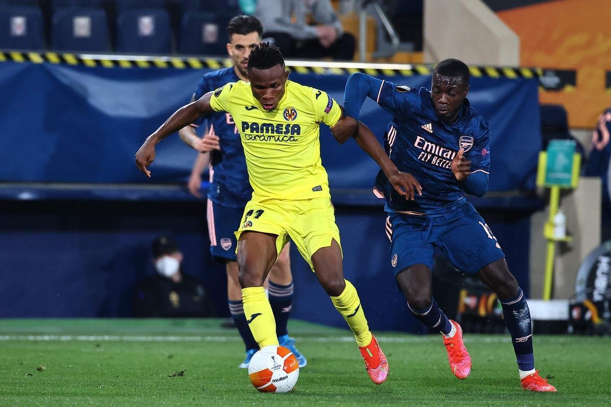 Fotos do duelo entre Villarreal e Arsenal pela semifinal da Liga Europa