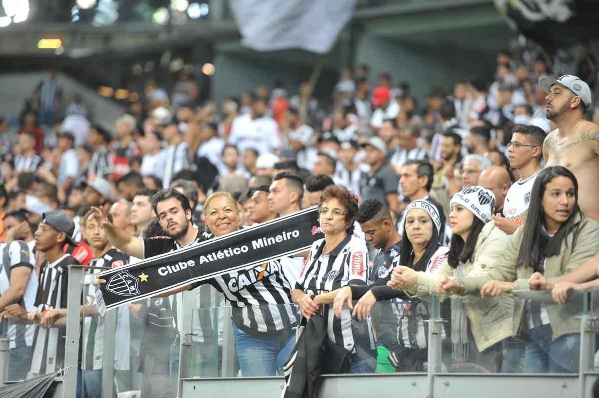 Torcida do Galo acompanhou o duelo entre o Alvinegro e o Jorge Wilstermann, no Mineiro