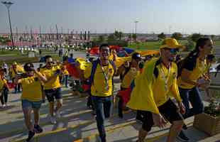 Torcedores do Equador no jogo de abertura da Copa do Mundo