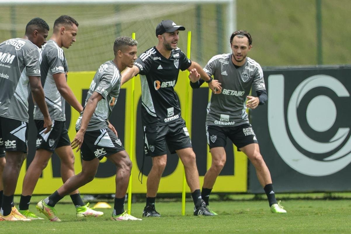 Treino tcnico do Atltico.