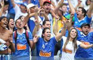 Imagens da torcida do Cruzeiro no clssico contra o Atltico