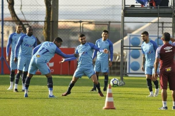 Imagens do treino do Cruzeiro desta quinta-feira, 12 de julho, na Toca da Raposa II