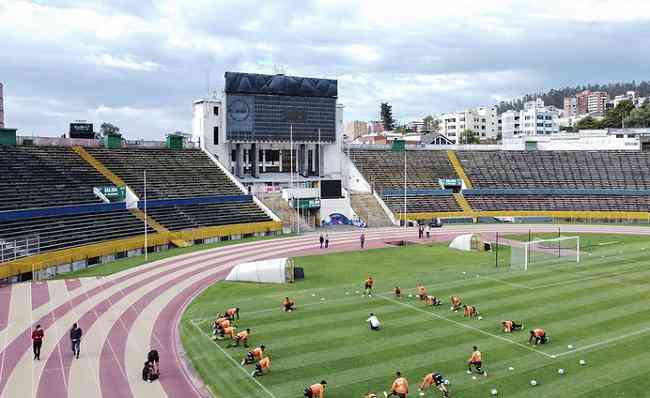 Atltico treinou em Quito, no Equador, antes de enfrentar o Del Valle