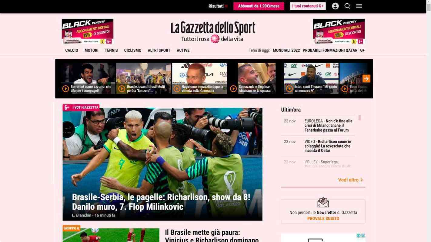 Gazzetta dello Sport, da Itlia