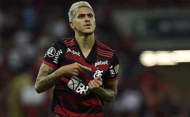 Pedro marcou o primeiro gol do Flamengo frente ao Vlez nesta quarta-feira (7/9)