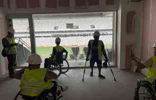 Fotos da visita feita por pessoas com deficincia na Arena MRV, nesta quinta-feira (9/2)
