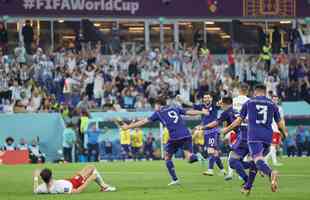 Julin lvarez marcou o segundo gol da Argentina sobre a Polnia no Estdio 974, em duelo pelo Grupo C da Copa do Mundo