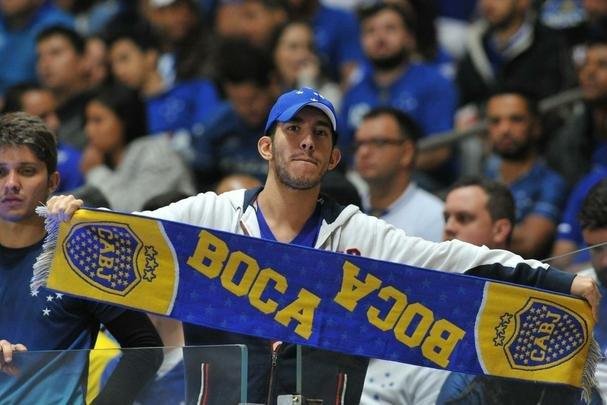 Torcida do Cruzeiro no duelo desta tera, no Mineiro, contra o Racing, pela Libertadores