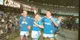 1997 - Copa Libertadores - Cruzeiro foi campeo ao vencer o Sporting Cristal na deciso. Imagem da comemorao do ttulo, aps a final, no Mineiro.