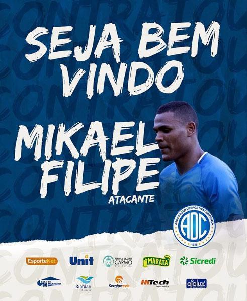 O Confiana anunciou a contratao do atacante Mikael Filipe, que estava no Sport