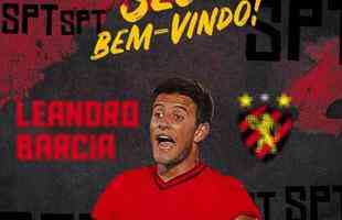 O Sport anunciou a contratao do atacante Leandro Barcia, que estava no Gois