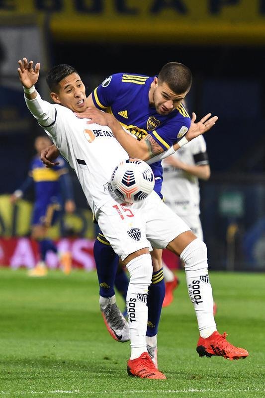 Fotos do jogo entre Boca Juniors e Atltico, na Bombonera, em Buenos Aires, pela ida das oitavas de final da Copa Libertadores de 2021